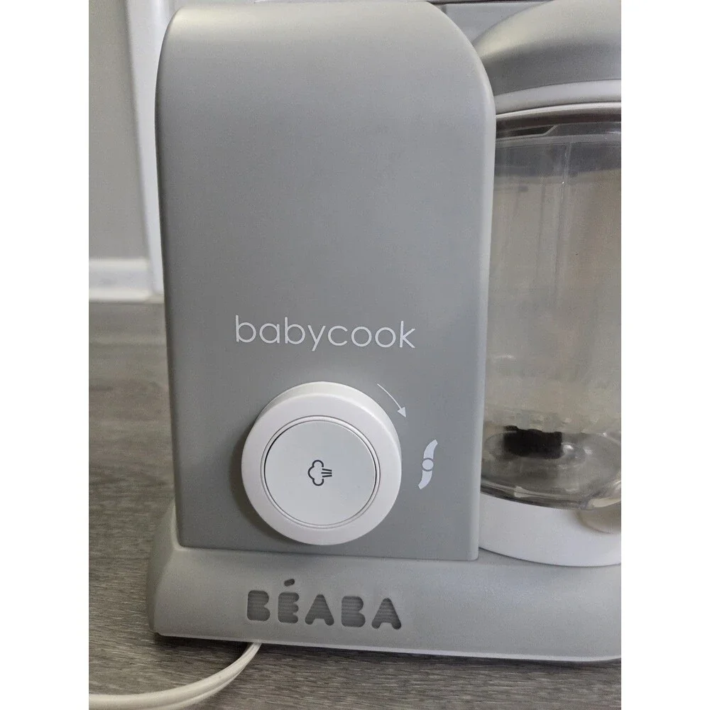 BEABA Babycook Solo 4 in 1 Baby Food Maker Cloud Grey Food Processor Box GUC